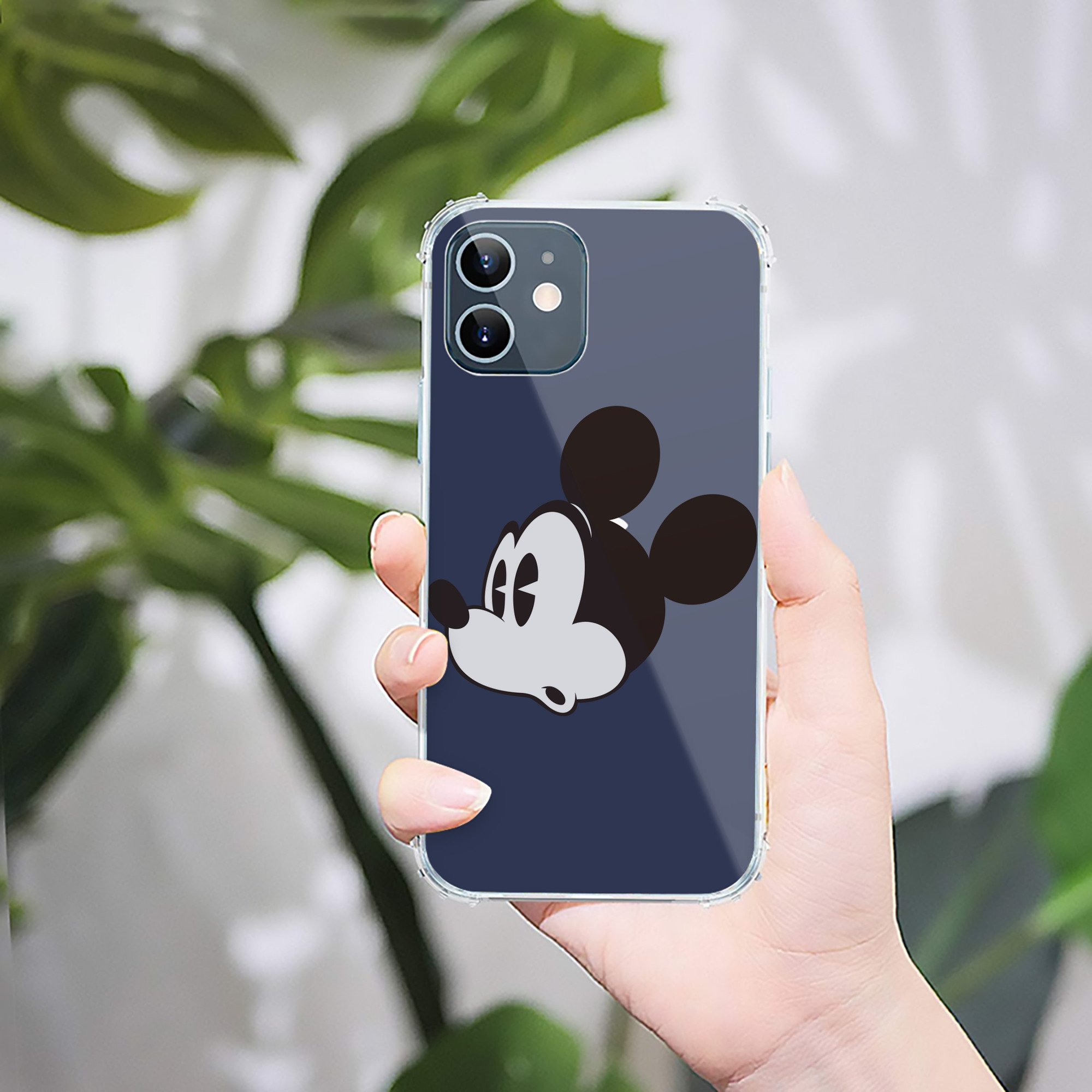 （画像用） ミッキーマウス Mickey Mouse 【iPhone 12シリーズ対応】透明スマホケース（クリアソフトケース）